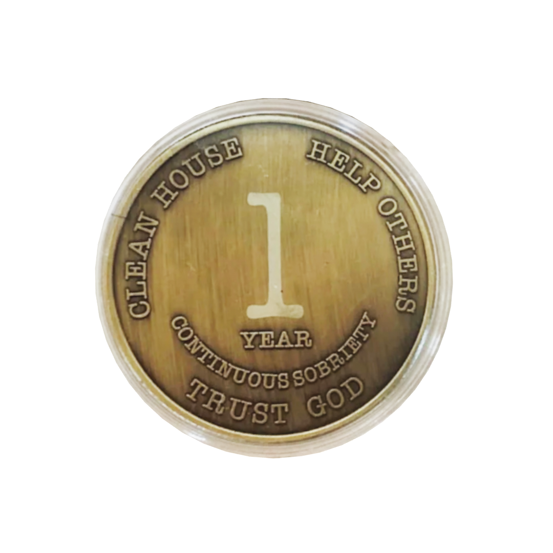 MRS Yearly 1-60 Years Sobriety Chip for Alcoholics Anonymous