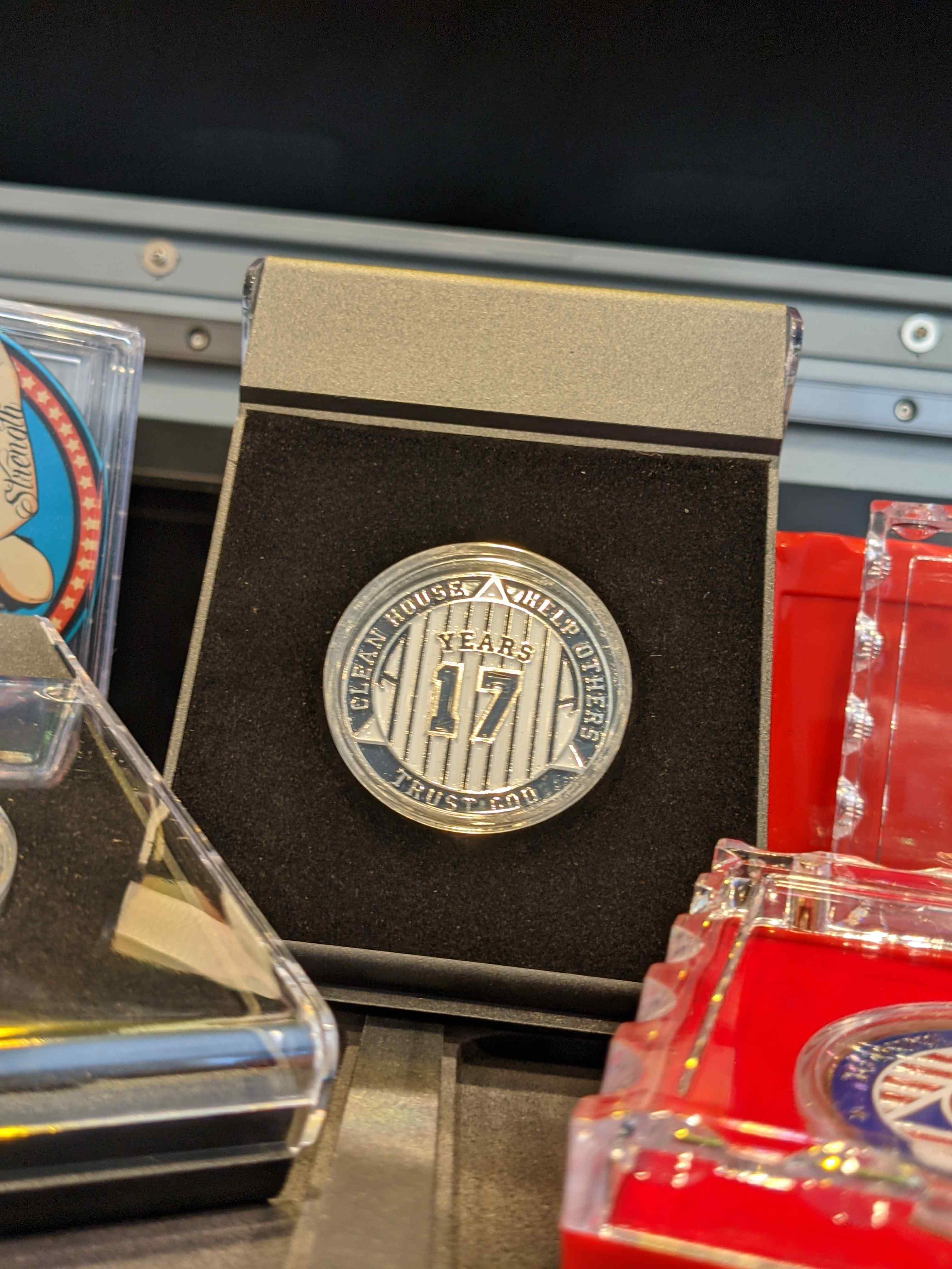 Red and Black Coin Case Holders