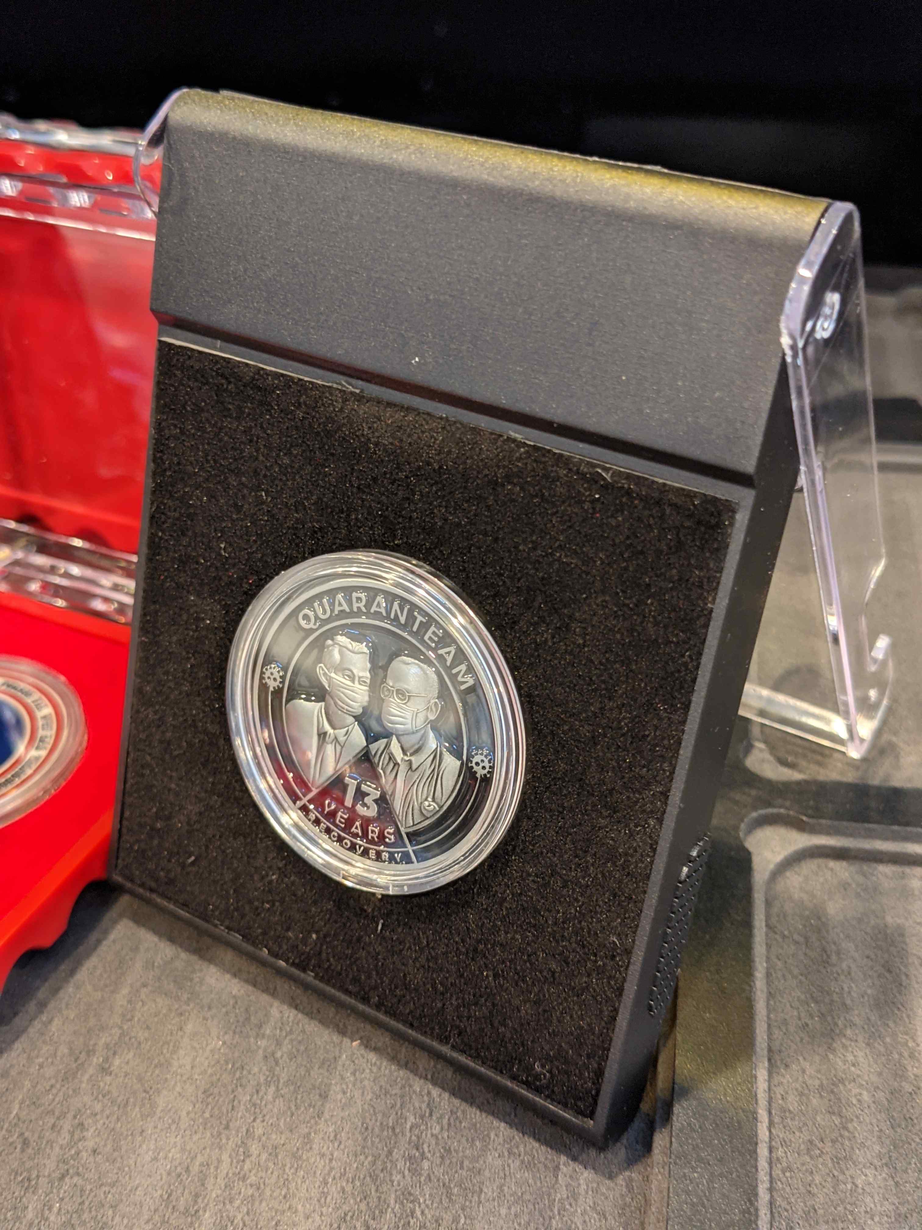 Red and Black Coin Case Holders