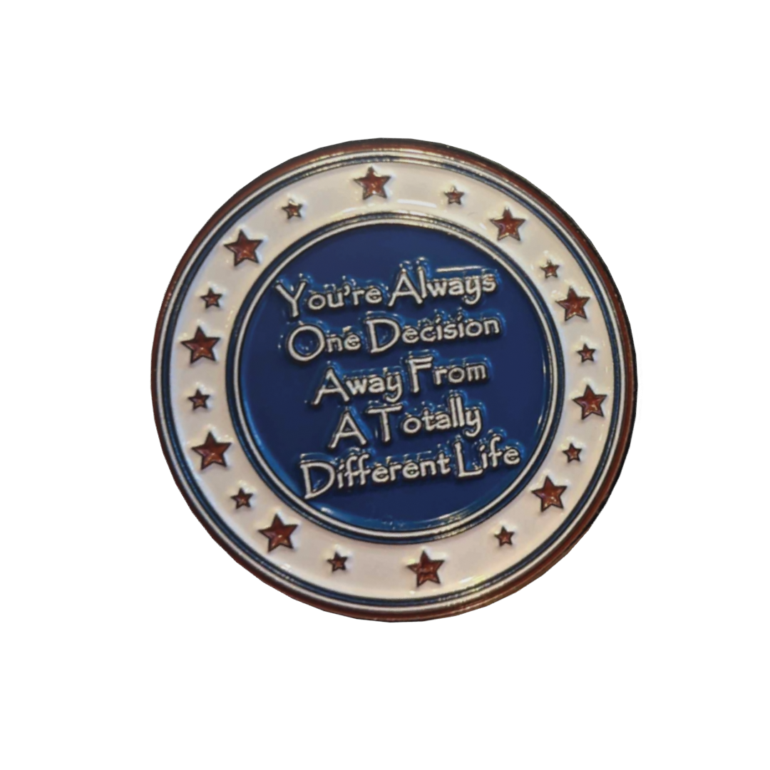 Patriotic Rosie AA Coin 24hr-65yrs Sobriety Chip