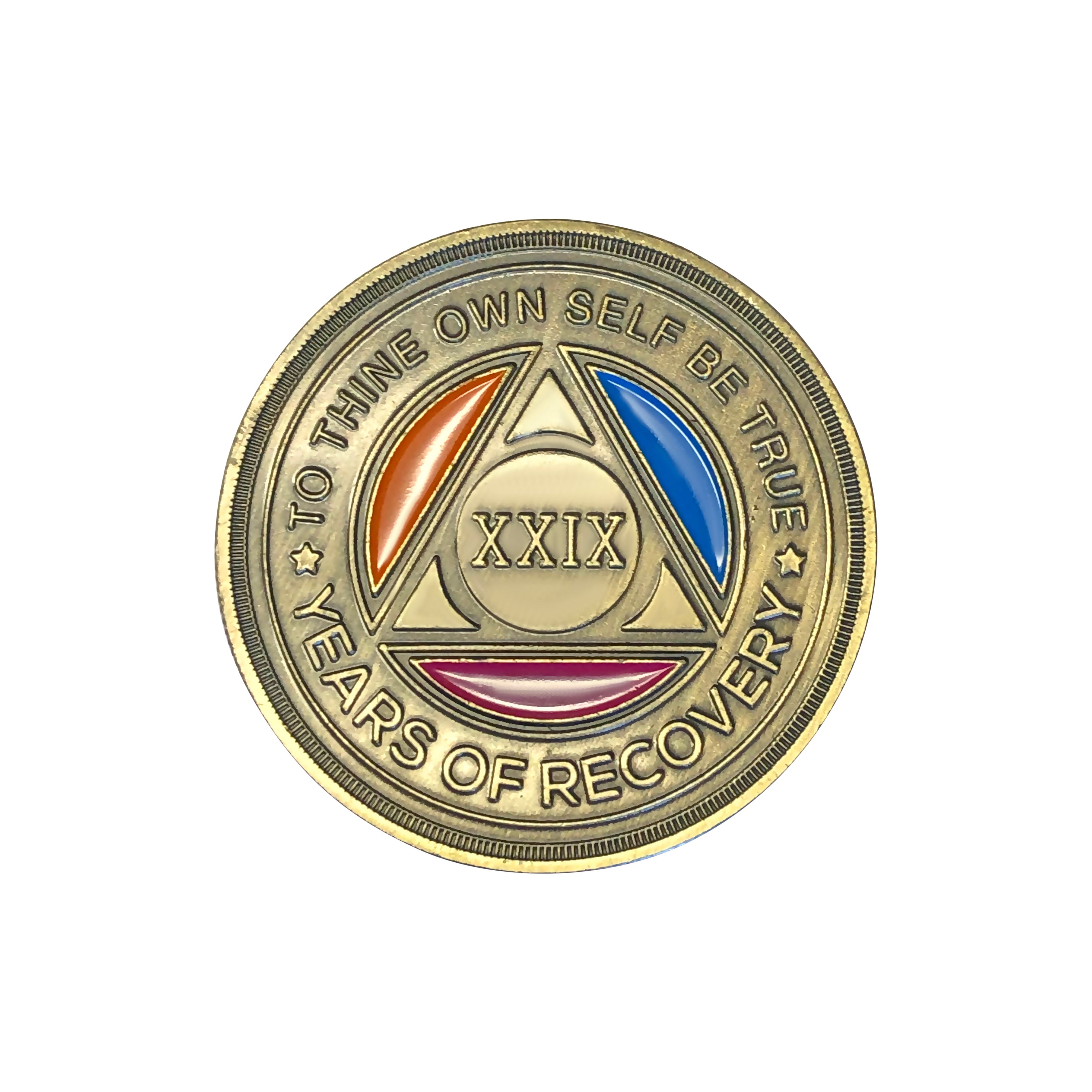 Tri Color Yearly Medallion