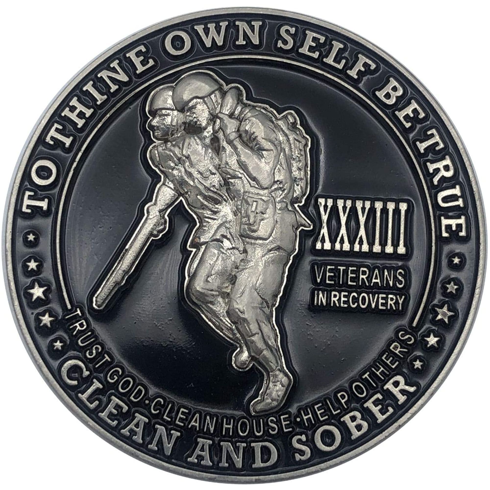 Veterans in Recovery AA Coin 1-60yrs Sobriety Chip