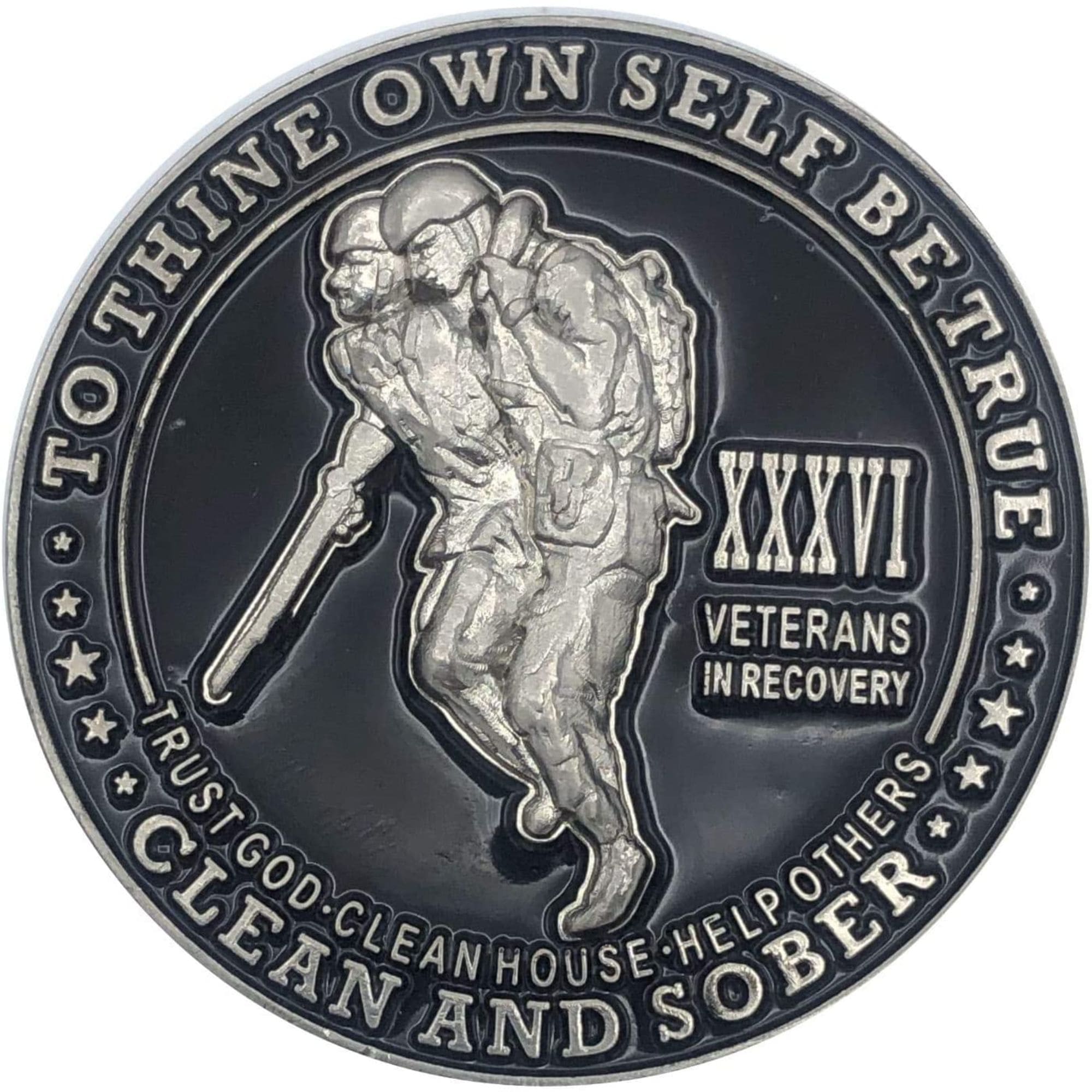 Veterans in Recovery AA Coin 1-60yrs Sobriety Chip