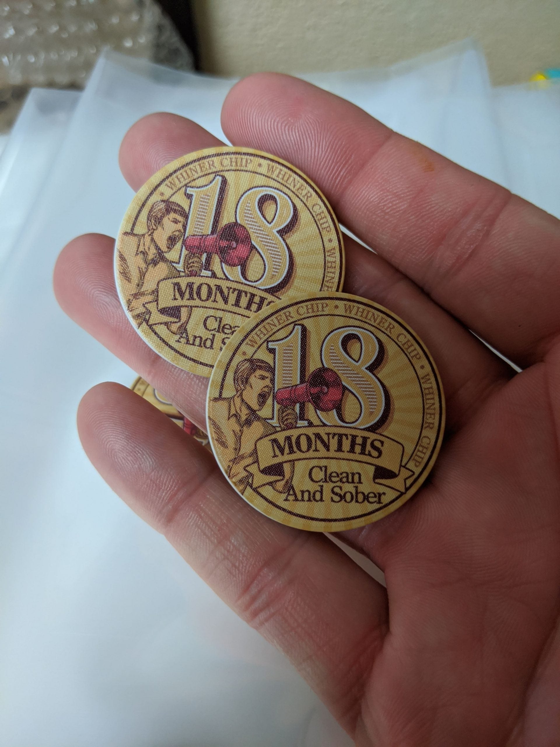 18 Month Whiner AA Poker Chip