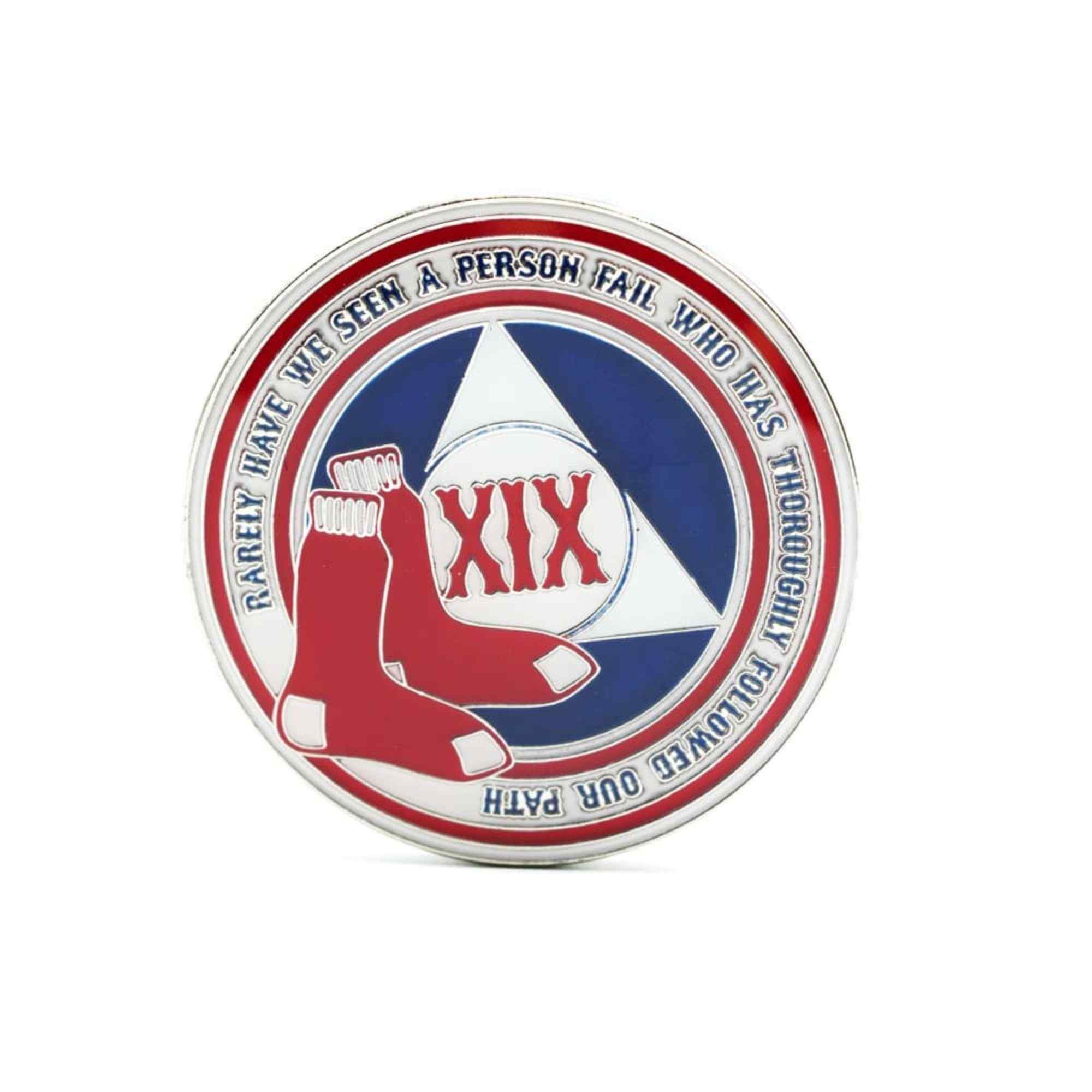 Red Sox AA Coin 1-50yrs Sobriety Chip