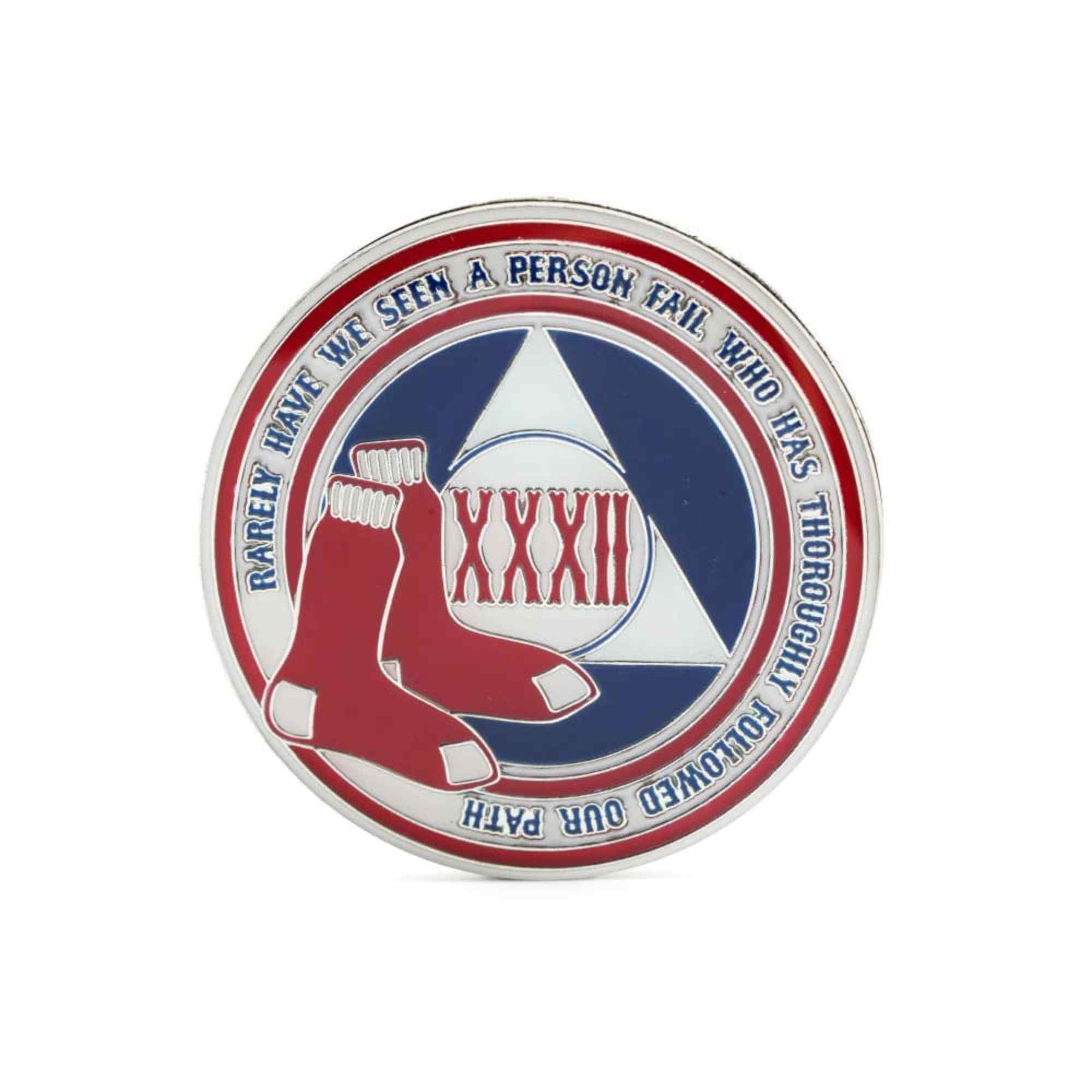 Red Sox AA Coin 1-50yrs Sobriety Chip