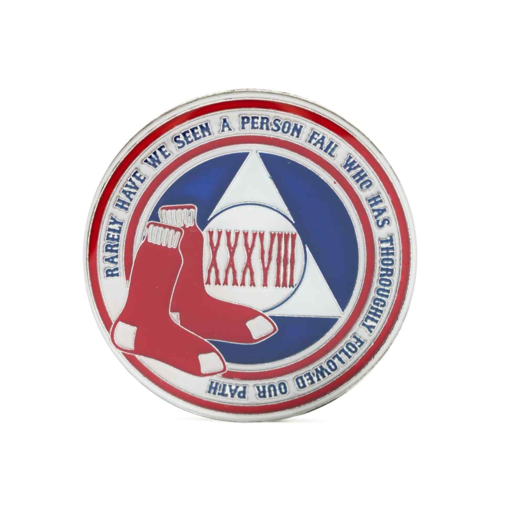 Red Sox AA Coin 1-50yrs Sobriety Chip