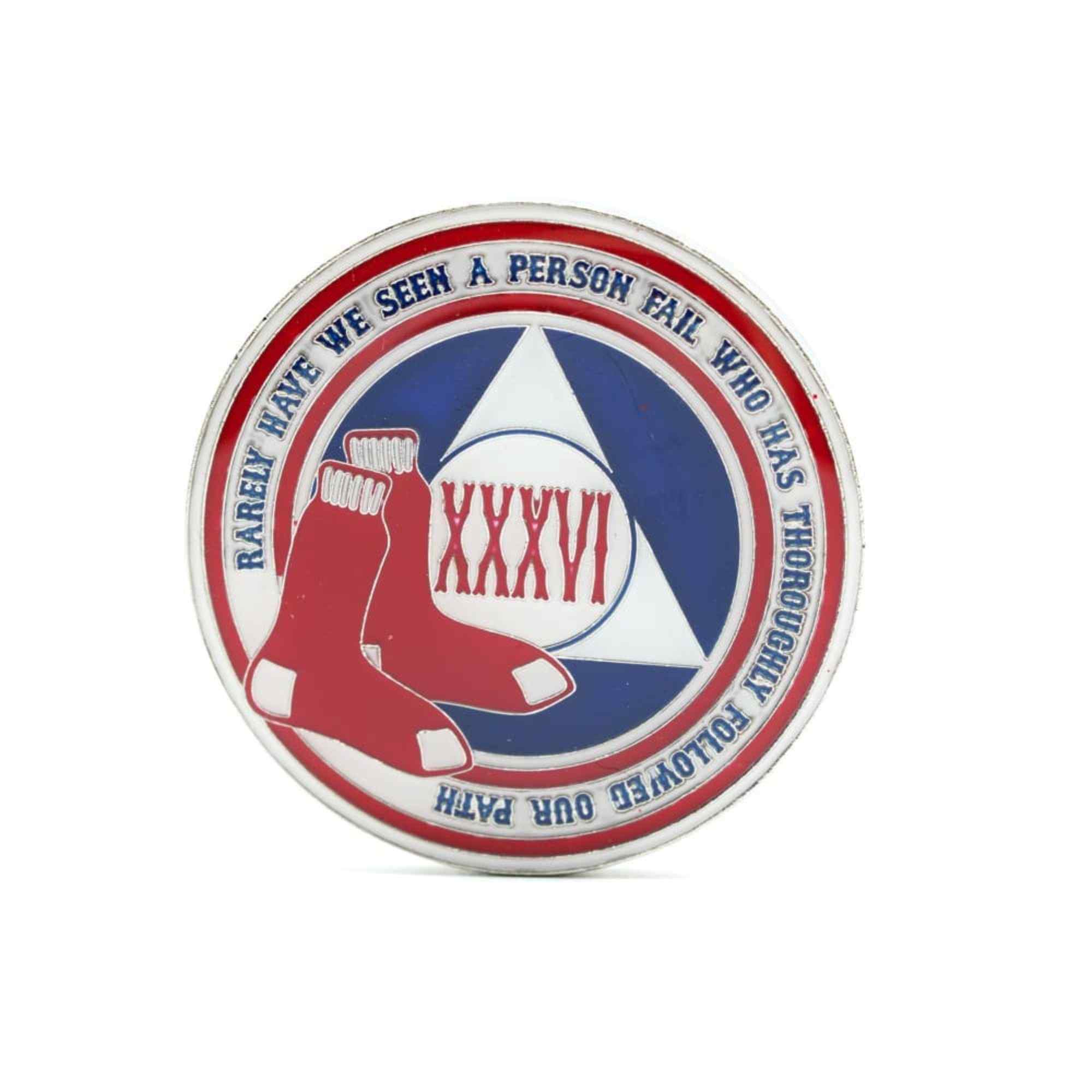 Red Sox AA Coin 1-50yrs Sobriety Chip