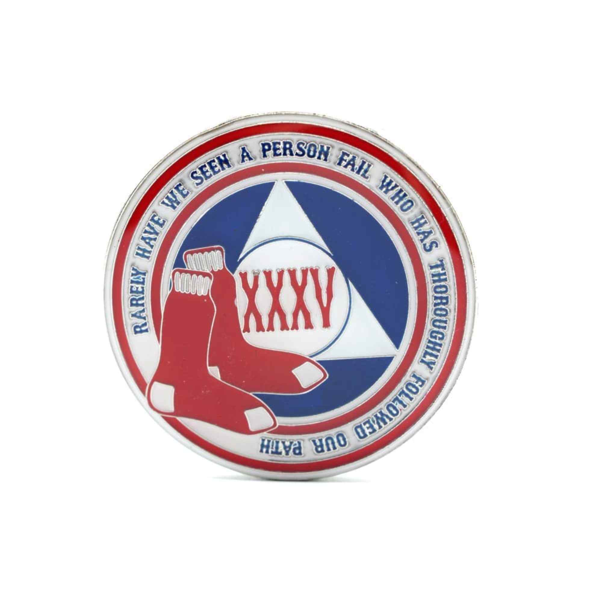 Red Sox AA Coin 1-50yrs Sobriety Chip