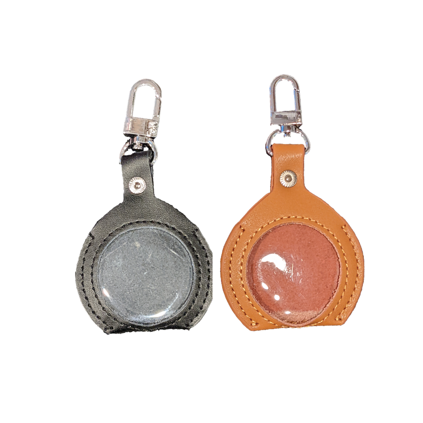 Leather Keychain Holder for Any My Recovery Store 40mm Medallions. Available in Black and Brown Brown