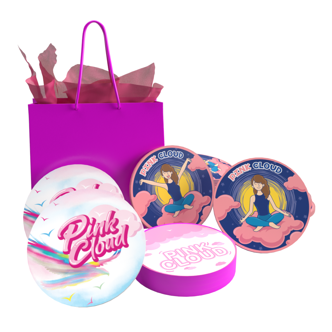 Pink Cloud Bird Recovery Chip Sobriety Reminder Token — MY Pink Cloud Bird Recovery Chip Sobriety Reminder Token — MY